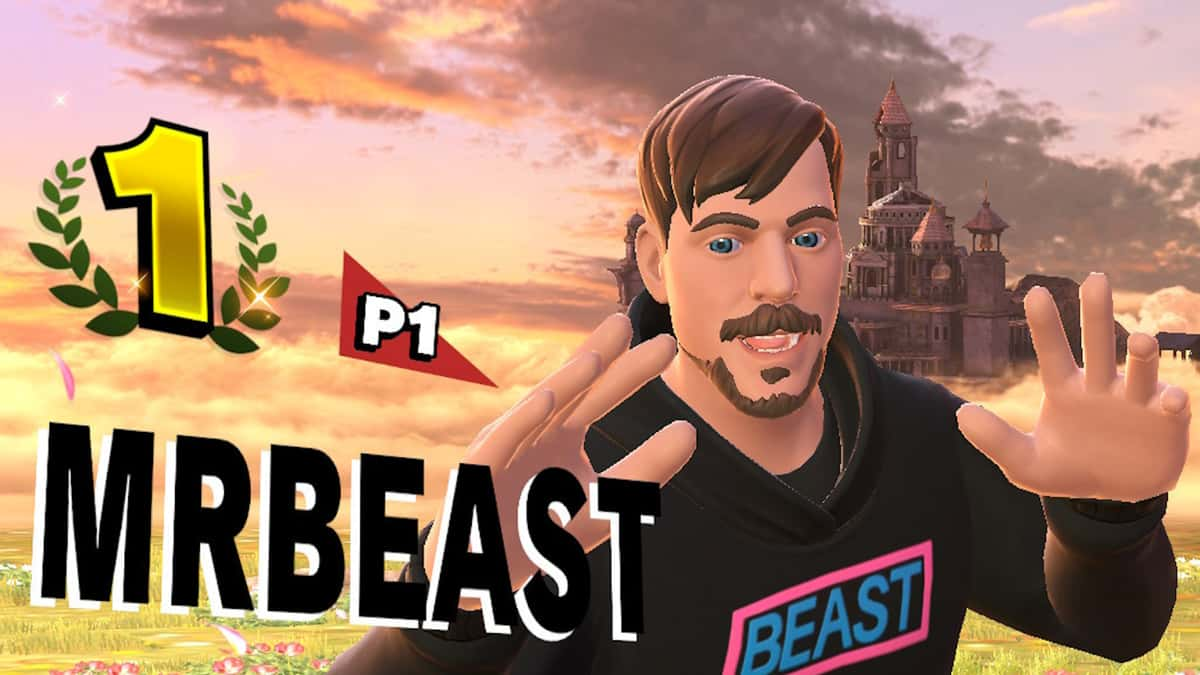 MrBeast win screen in Smash Ultimate