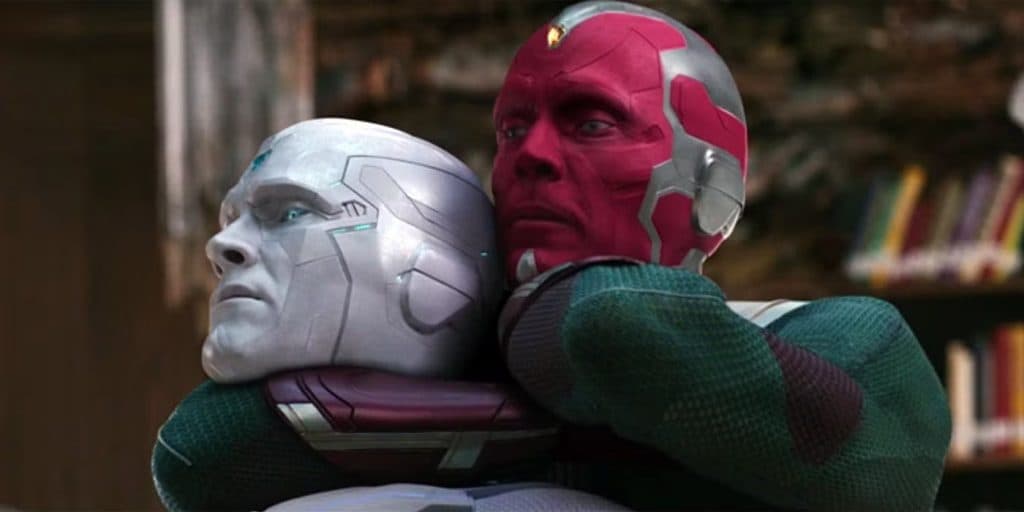 MCU Vision series: Paul Bettany as Vision and White Vision in WandaVision