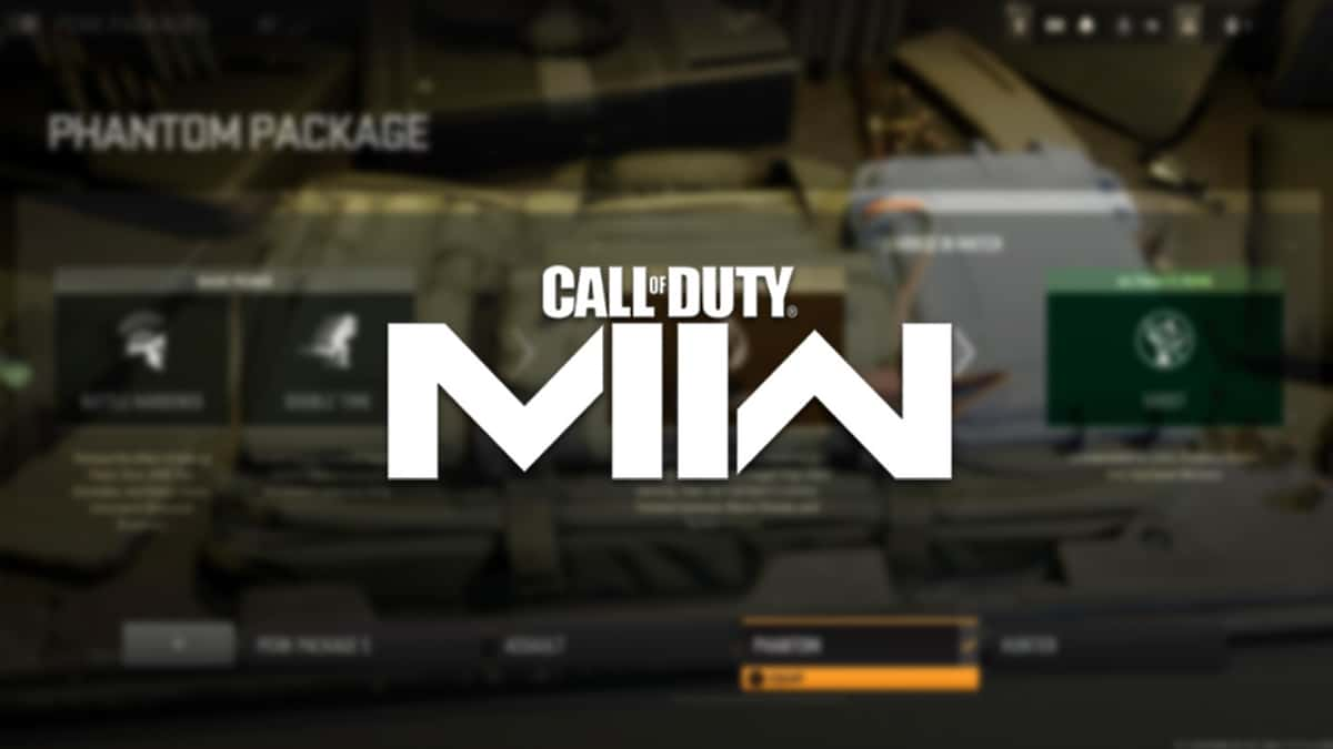 MW2 logo on screenshot of Phantom Perk package