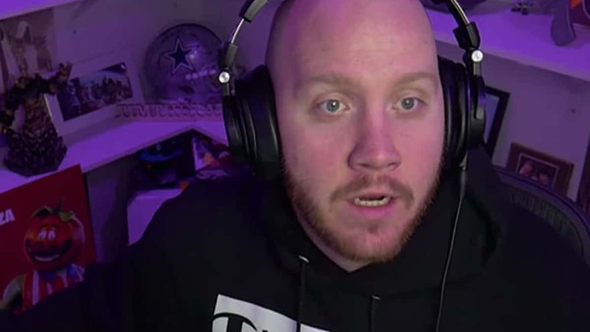 TimTheTatman looking exasperated on stream.