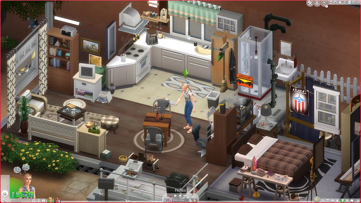 A screenshot of The Sims 4 showing the Classic Camera mod