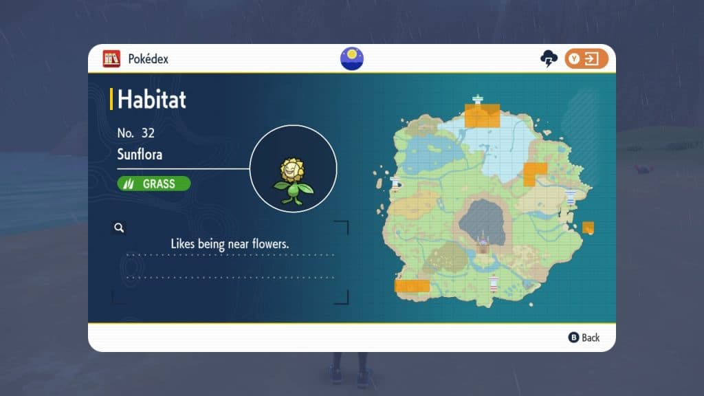 pokemon scarlet violet sunflora locations