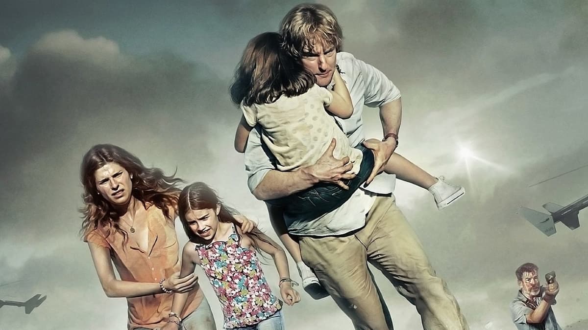 Owen Wilson in the poster for No Escape, now streaming on Netflix