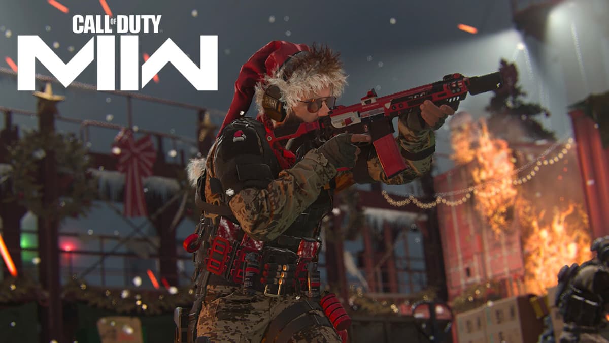 Call of Duty Modern Warfare 2 character in Christmas hat