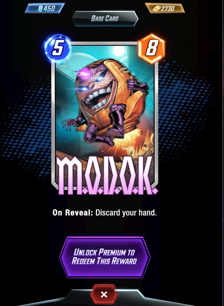 Marvel Snap MODOK card