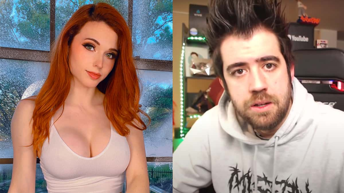 Amouranth next to AuronPlay