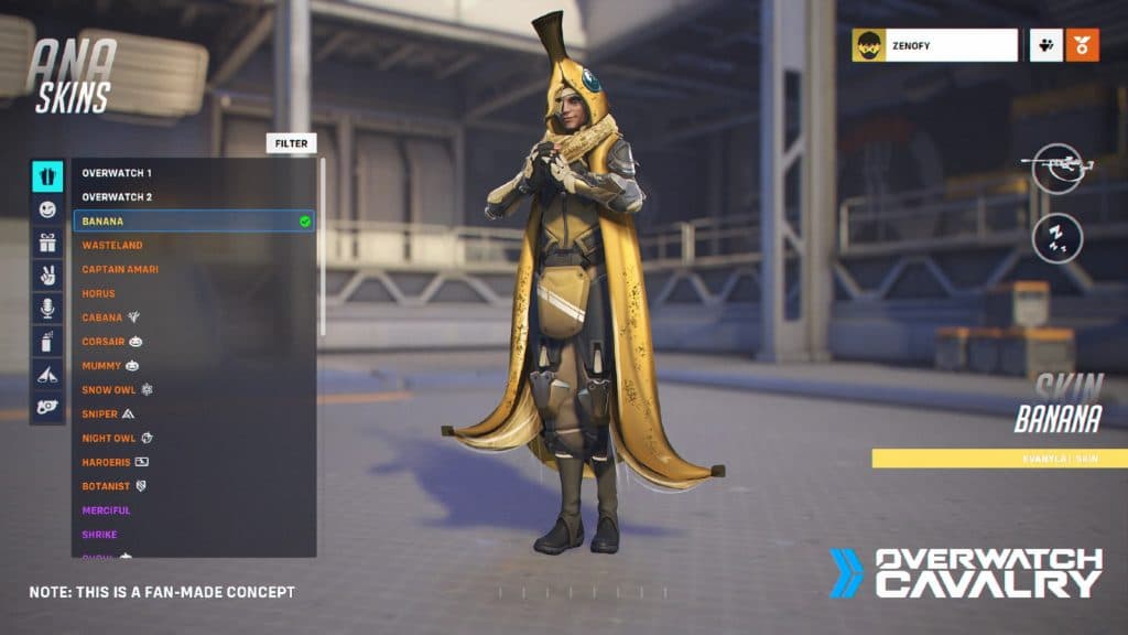 banana ana fan skin concept