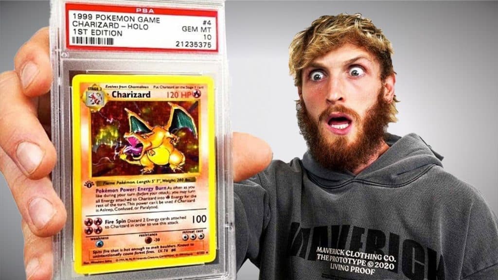 logan paul base set charizard