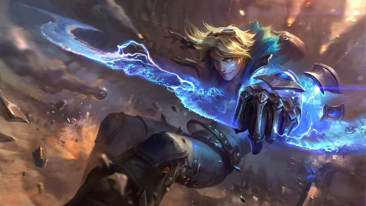 ezreal splash art league of legends