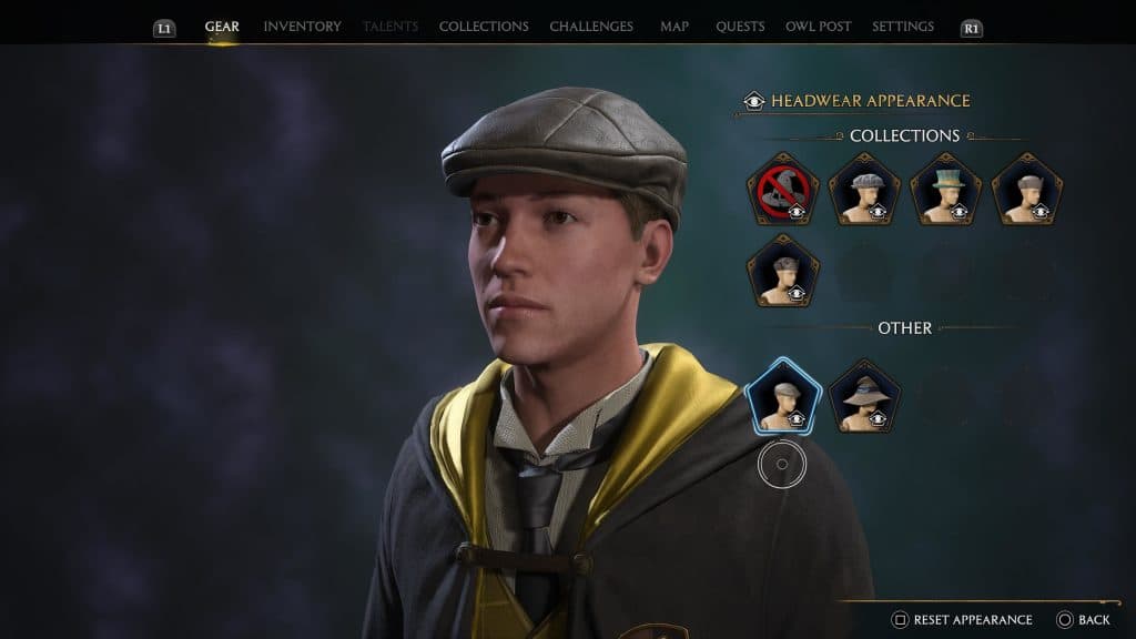 hogwarts legacy change gear appearance screenshot