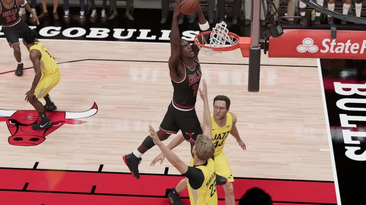 nba 2k23 dunking