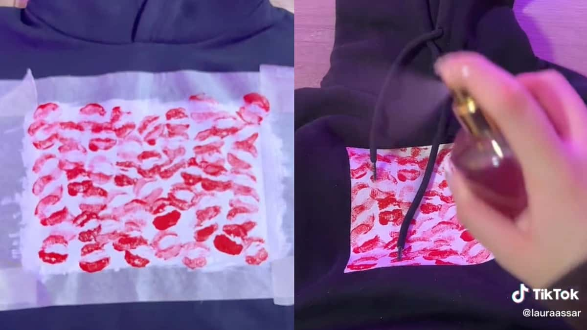 Viral TikTok kiss hoodie trend