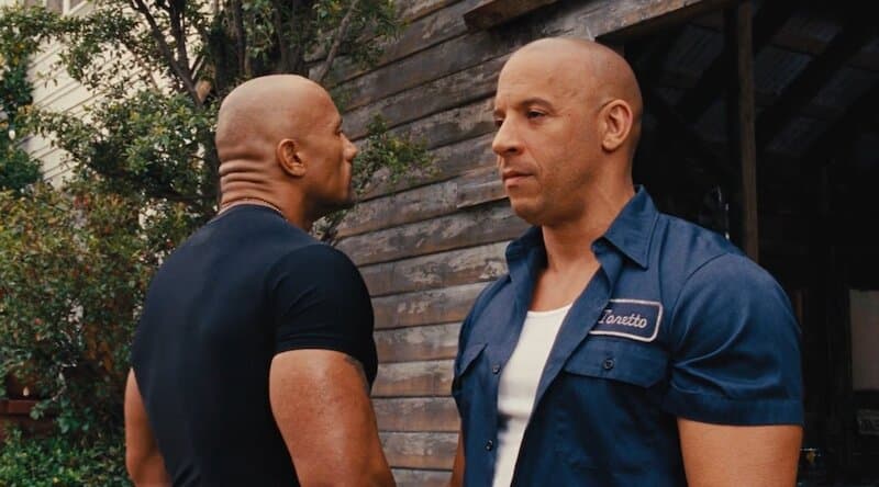 Vin Diesel and The Rock in Fast and Furious 6