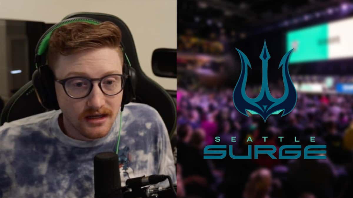 Scump next to Seattle Surge logo