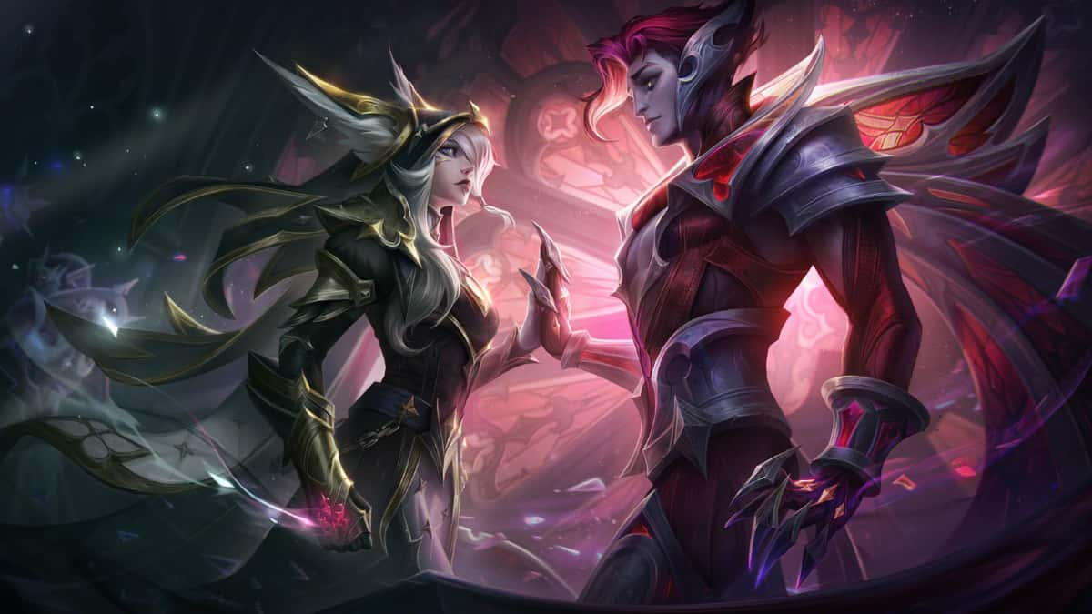 xayah rakan splash art