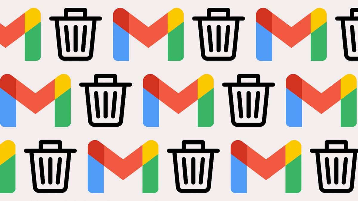 gmail and bin logos in a pattern