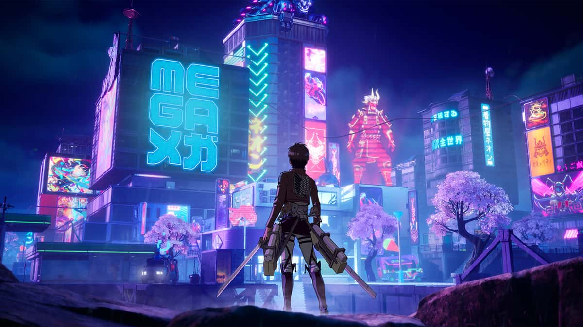 Attack on Titan character Eren Yeager appearing in Fortnite Chapter 4 Season 2