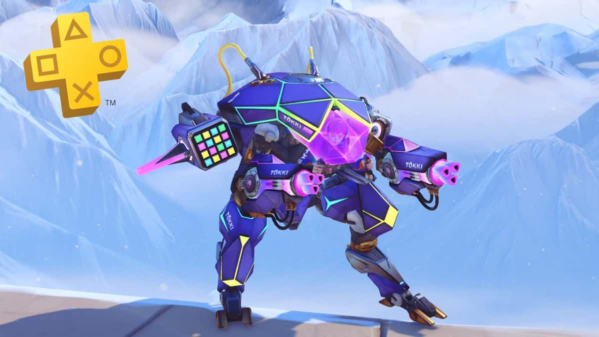 d.va in robot with ps plus logo