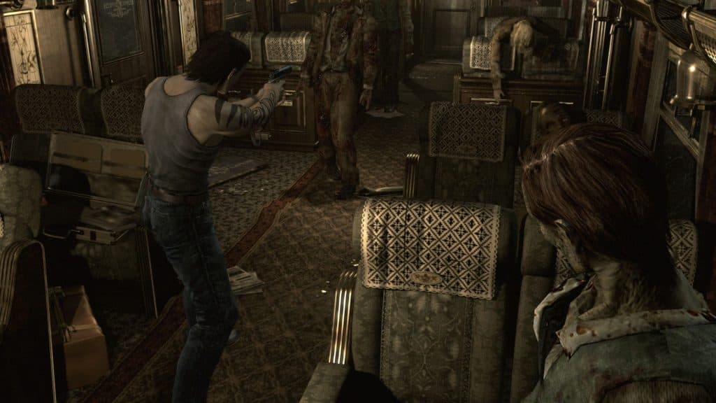 billy firing gun in resident evil 0