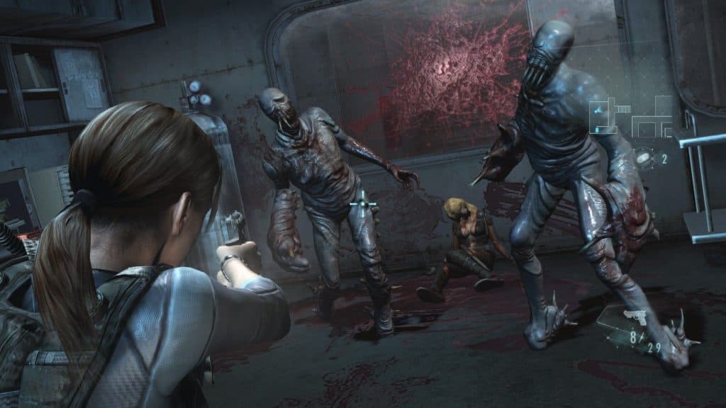 jill shooting enemies in resident evil revelations