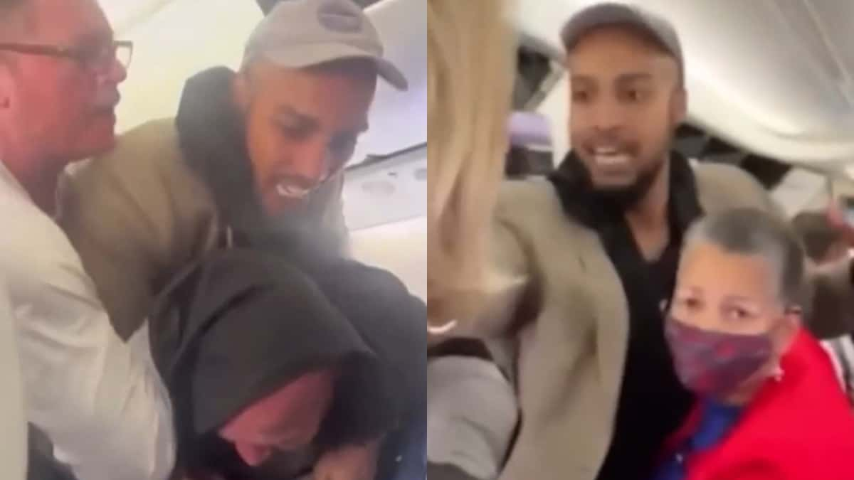 men fight on southwest airline