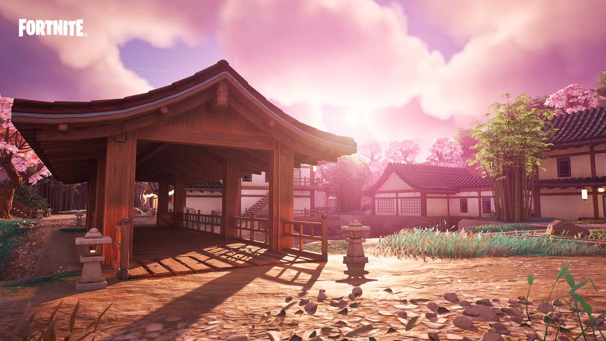 screenshot featuring the new biome in Fortnite Chapter 4 Season 2's map.