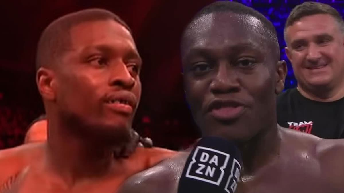 Deji and Swarmz in a boxing ring