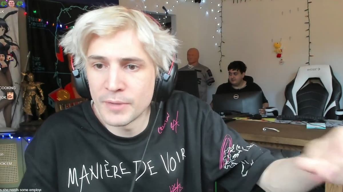 xQc in a livestream