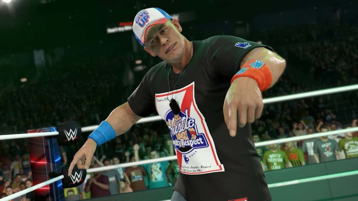 john cena posing in wwe 2k23