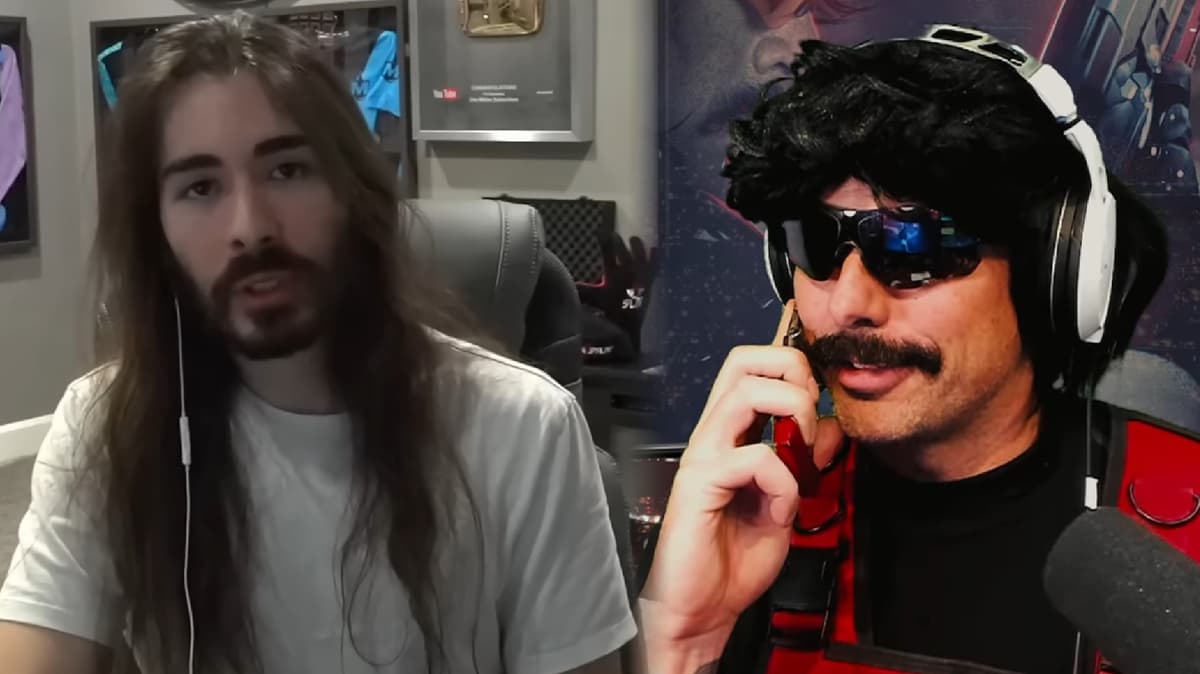 Dr Disrespect next to Moistcritikal