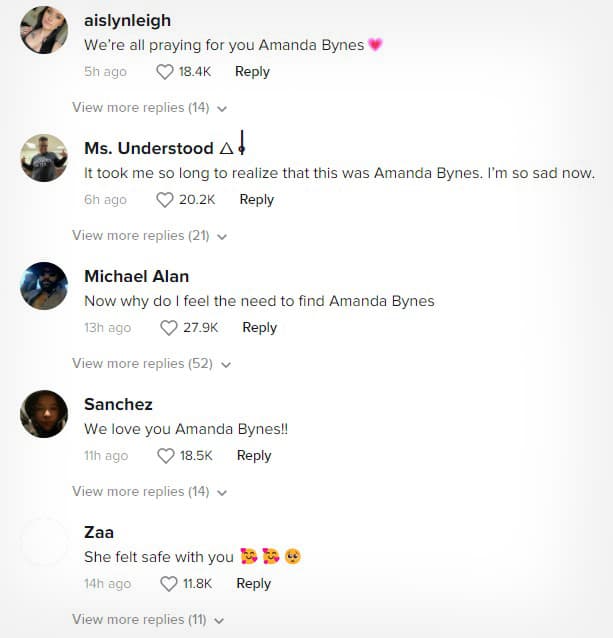 comment replies to amanda bynes viral tiktok copy