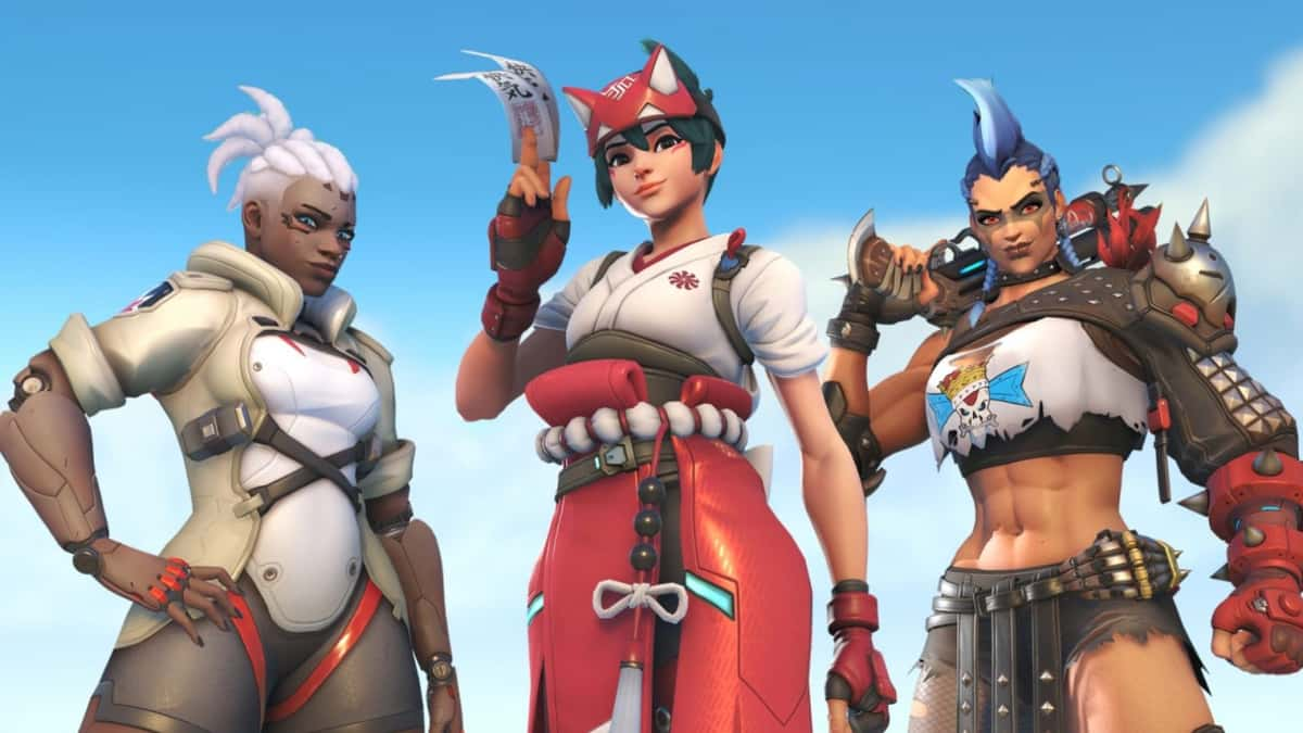 sojourn, kiriko, and junker queen in overwatch 2