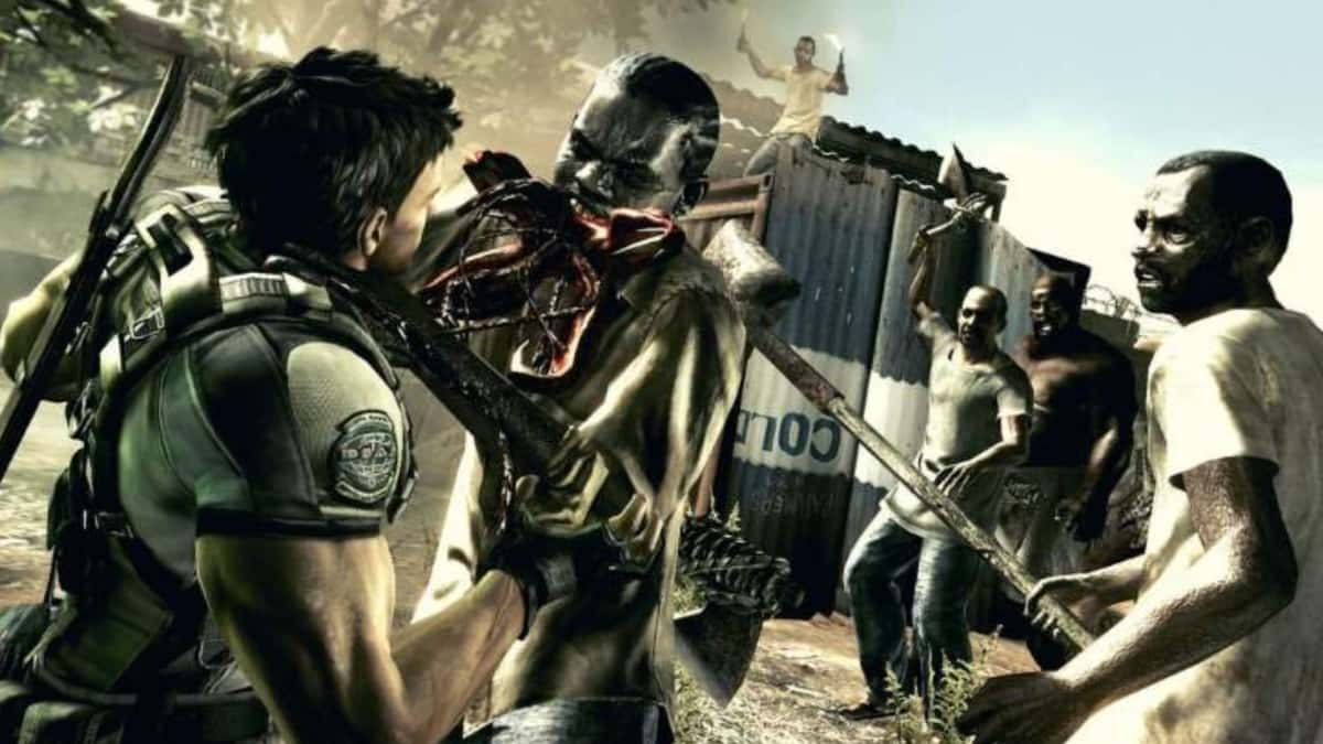 manjani attacking chris redfield in resident evil 5