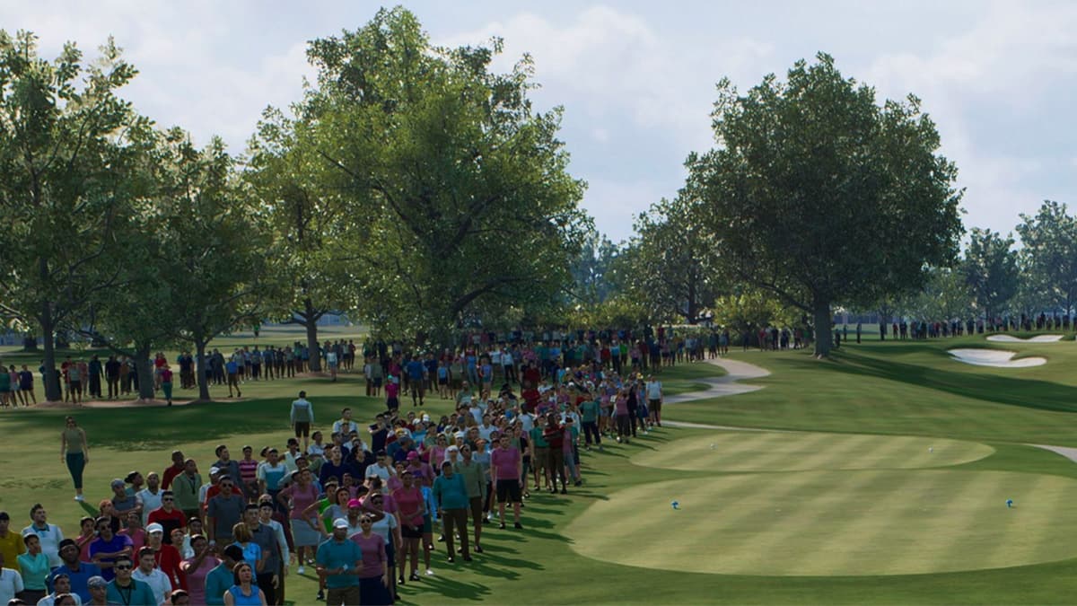 overhead view of hole in ea sports pga tour