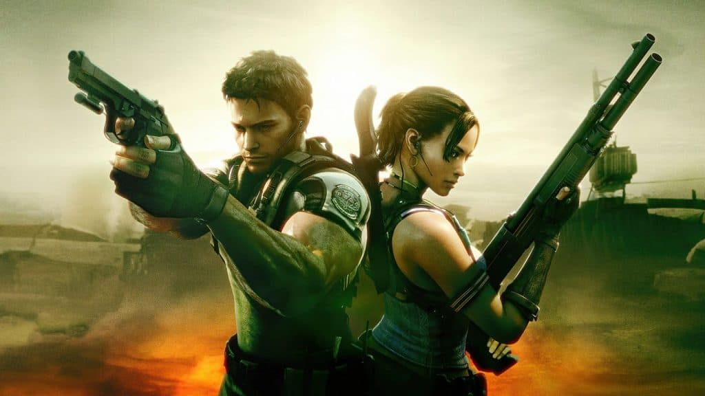 chris redfield and sheva alomar in resident evil 5