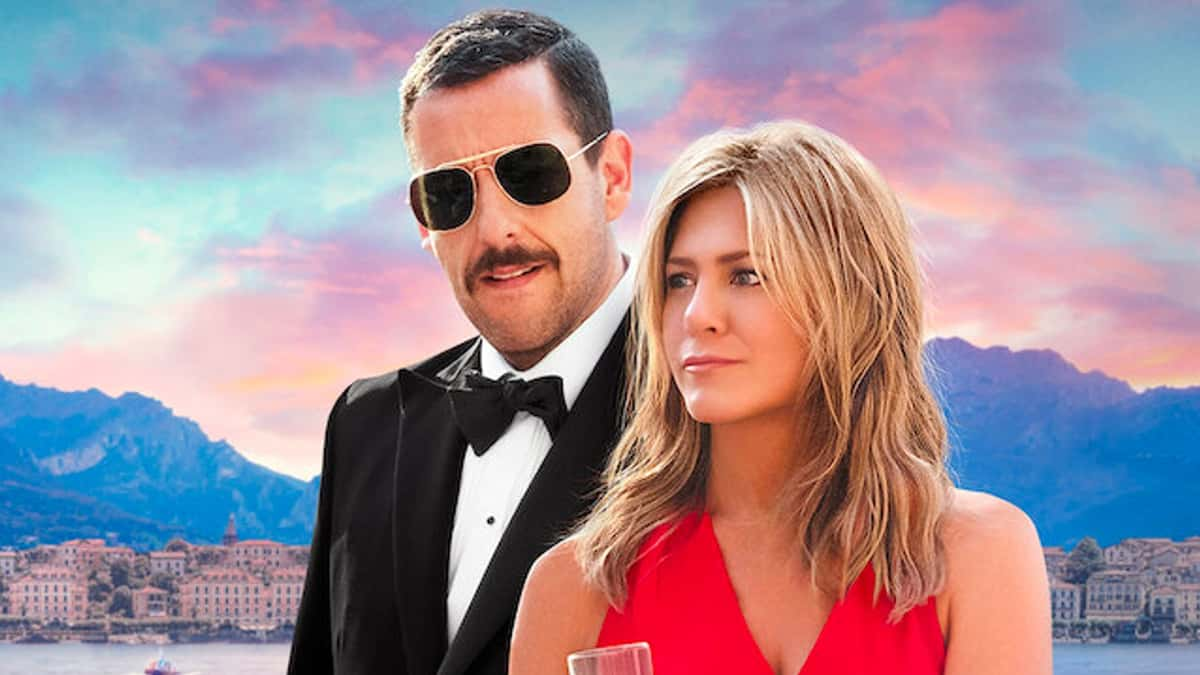 Adam Sandler and Jennifer Aniston in Murder Mystery