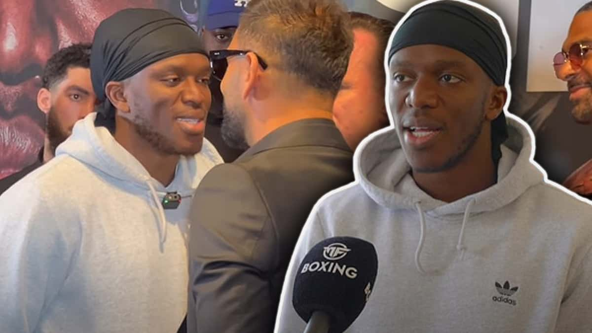 KSI surprised by joe fournier shove at press conference