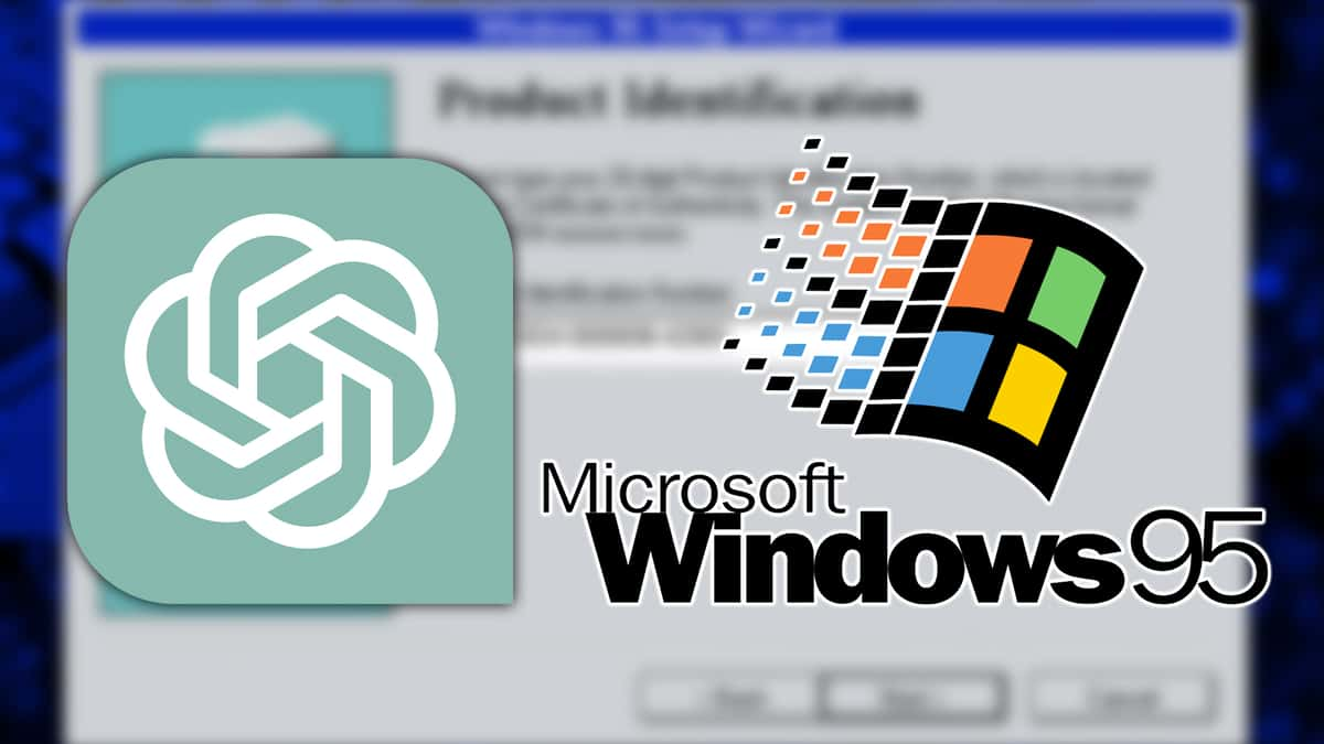 open ai windows 95 chatgpt logos