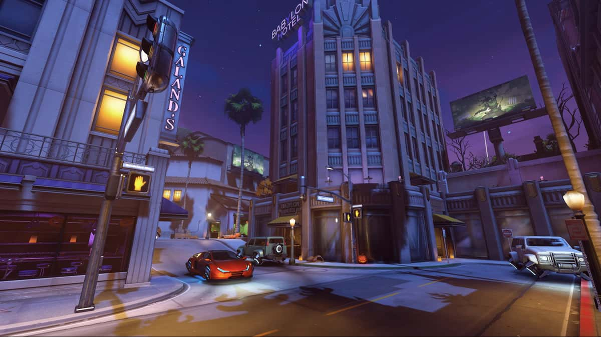 overwatch hollywood at night