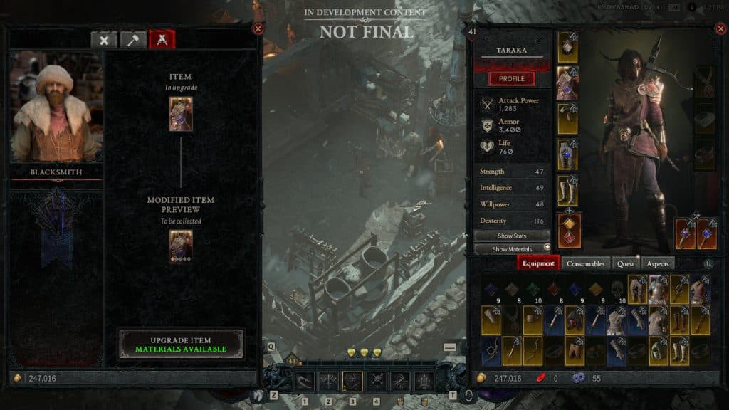 Diablo 4 Vendor Example