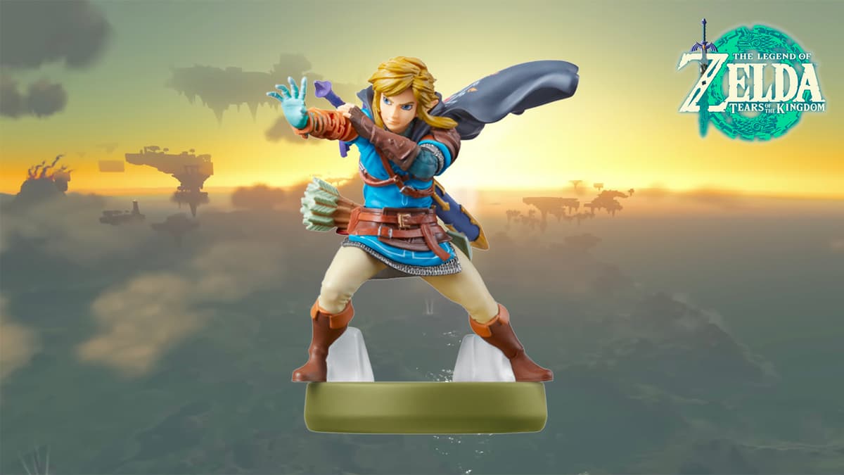 An amiibo from Zelda Tears of the Kingdom