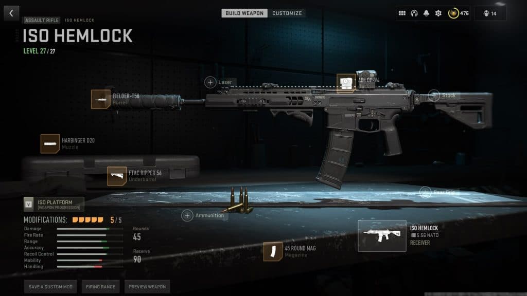 iso hemlock assault rifle best warzone 2 loadout