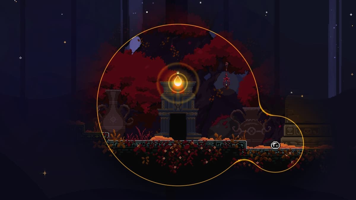 Screenshot of Devolver Digital's upcoming platformer KarmaZoo