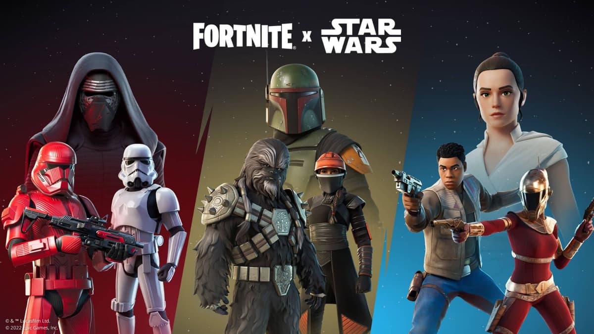 Fortnite x Star Wars collaboration cosmetics