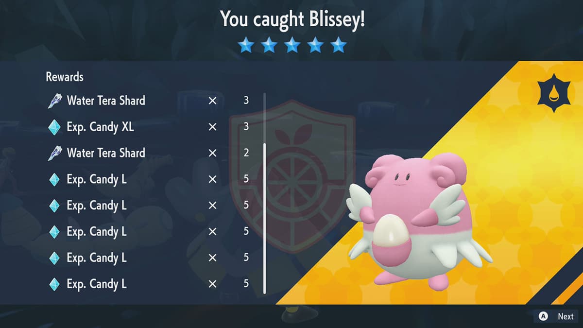 pokemon scarlet violet blissey tera raid