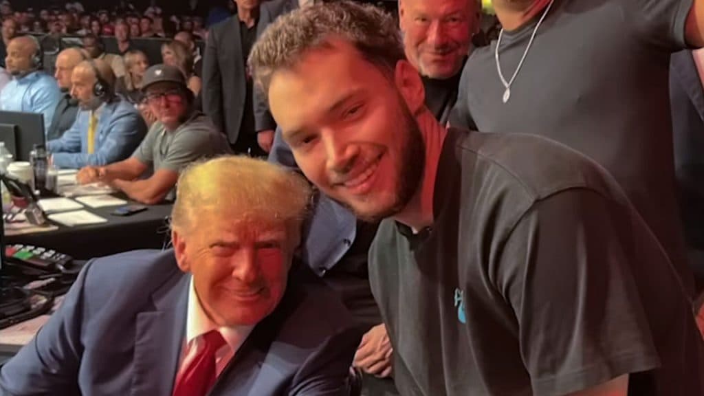 Streamer Adin Ross stood next to US President Trump