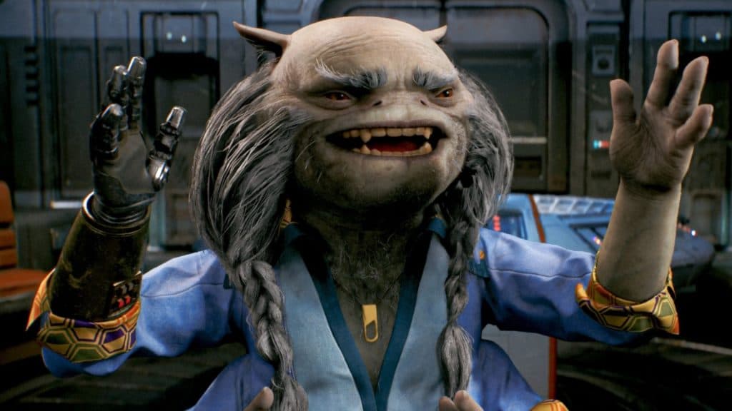 grizz smiling in star wars jedi survivor