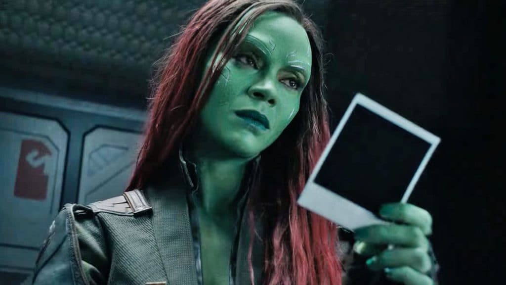 Zoe Saldana as Gamora in Guardians of the Galaxy