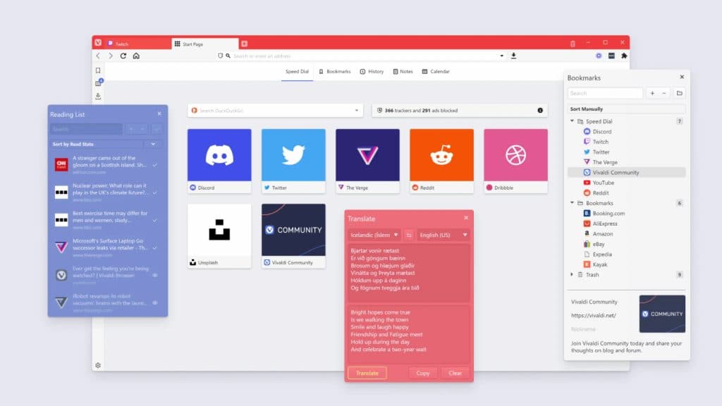 Vivaldi Browser tab