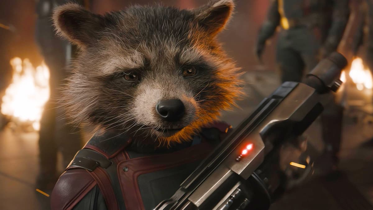 Rocket Raccoon in Guardians of the Galaxy Vol 3